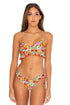 Luli Fama Wild Flower PUCKERED RUFFLE BRALETTE TOP
